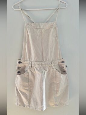 Women’s Cream Denim Overall Skirt